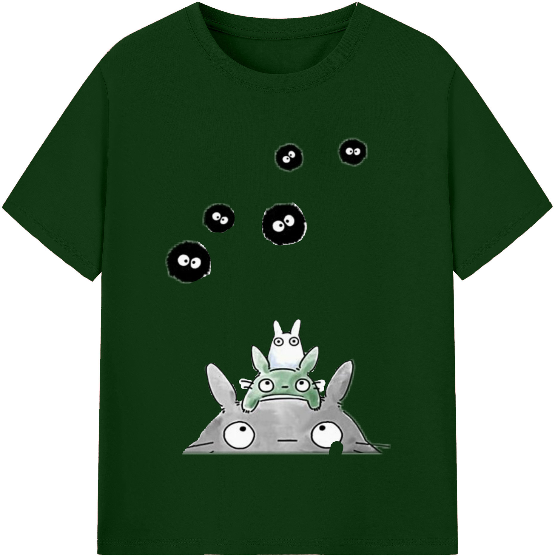 （画像用） となりのトトロ 草壁メイ 草壁サツキ My Neighbor Totoro Satsuki Kusakabe Mei Kusakabe 綿100％半袖Tシャツ（フロントプリント）